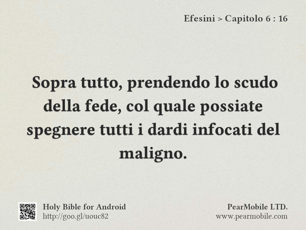 Efesini, Capitolo 6:16
